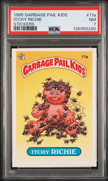 1985 Topps Garbage Pail Kids Series 1 STICKERS #11A Itchy Richie front