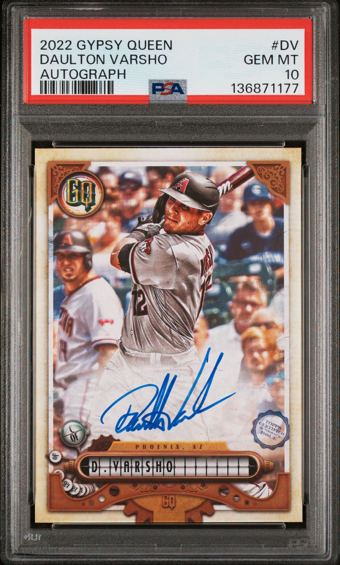 2022 Topps TOPPS GYPSY QUEEN AUTOGRAPHS #DV Daulton Varsho front