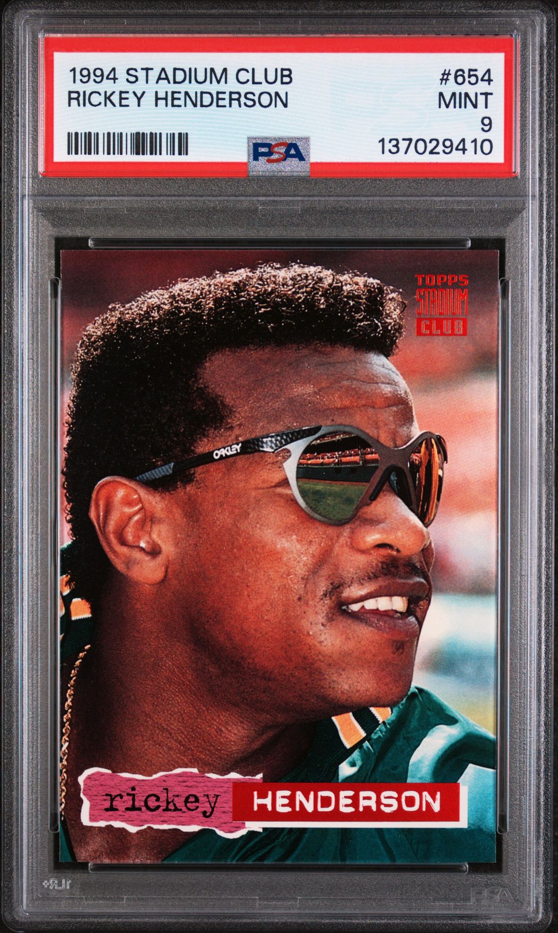 1994 Topps Stadium Club #654 Rickey Henderson front