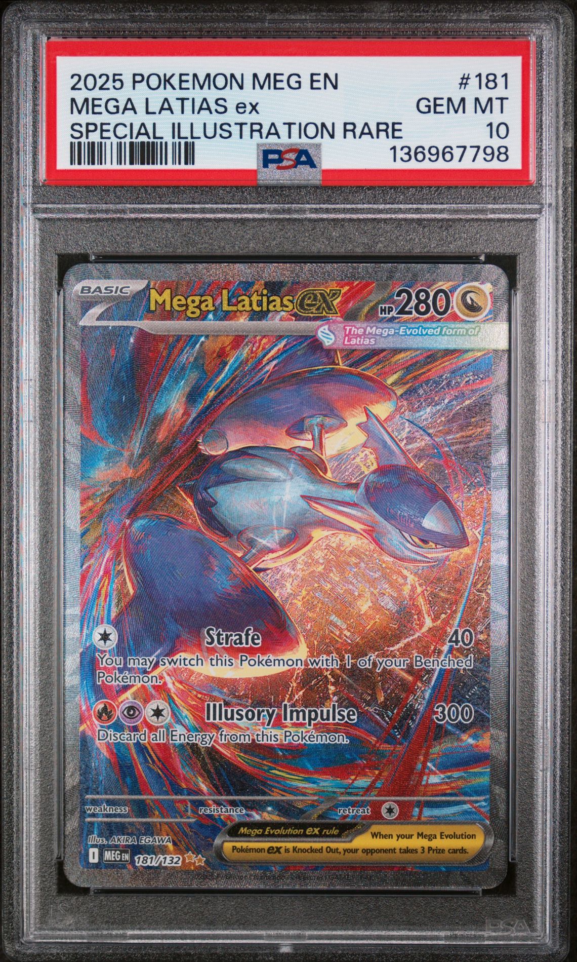 2025 Pokemon POKEMON MEG EN-MEGA EVOLUTION SPECIAL ILLUSTRATION RARE #181 Mega Latias Ex front