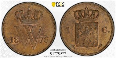 1876 1C MS63BN