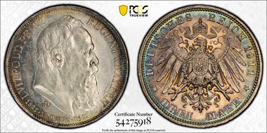 1911-D 3 Mk Birthday J-49 Ag MS61