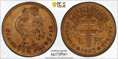 1943-SA 1 Fr Lec-14 w/o LIBRE AU55BN