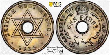 1936-H 1D Edward VIII MS66