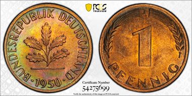 1950-J Pfg J-380 MS64RB