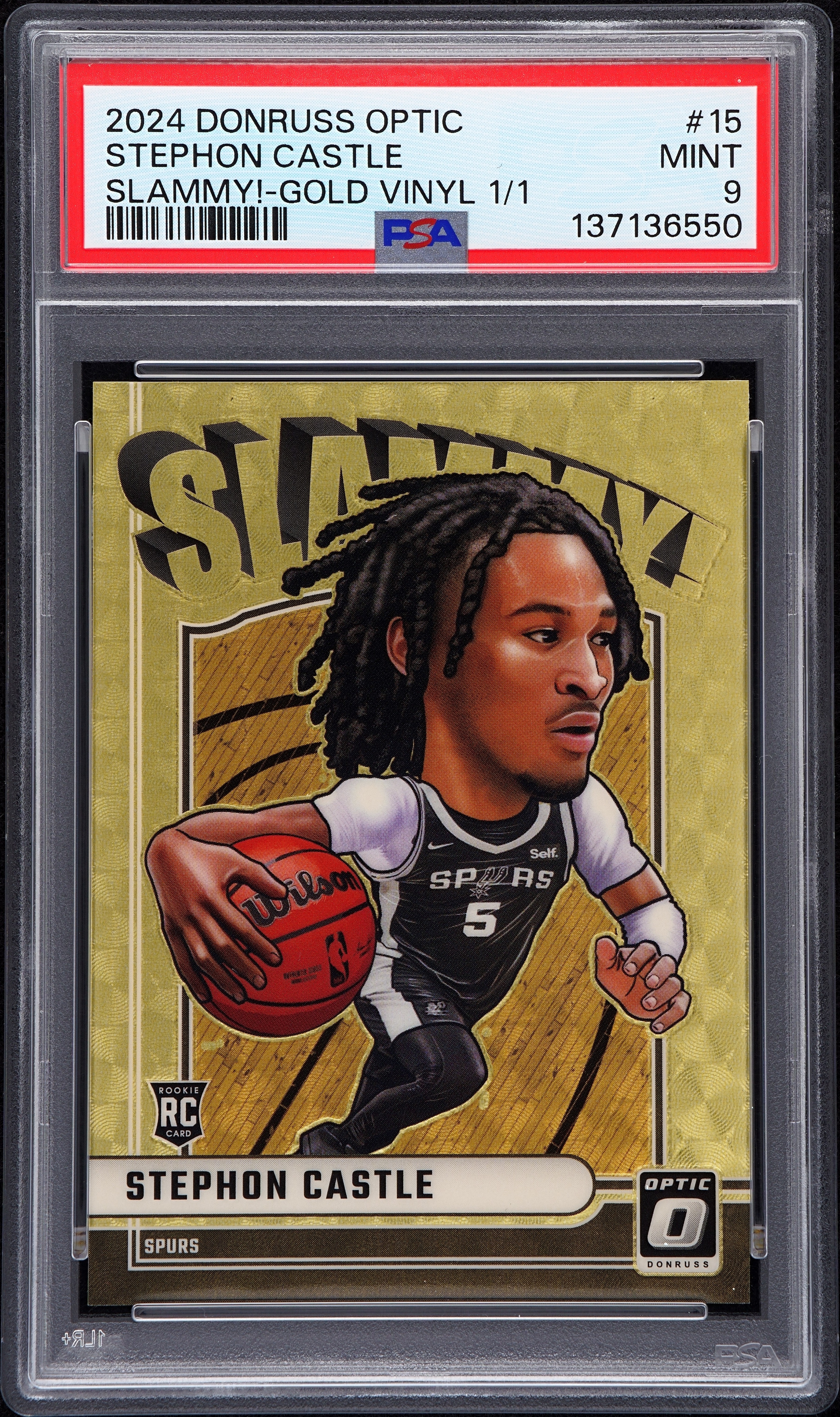 2024 PANINI DONRUSS OPTIC SLAMMY! SLAMMY!-GOLD VINYL 1/1 STEPHON 