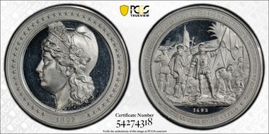 1892 SC$1 HK-222, Columbian Expo PR64DCAM