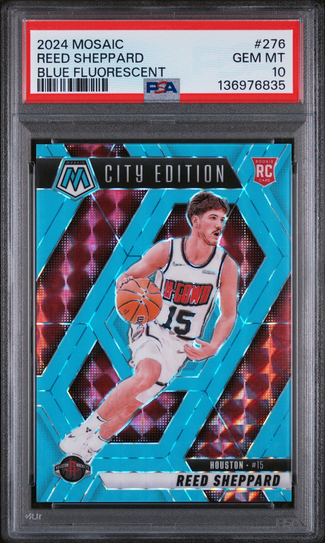 2024 Panini PANINI MOSAIC BLUE FLUORESCENT #276 Reed Sheppard front