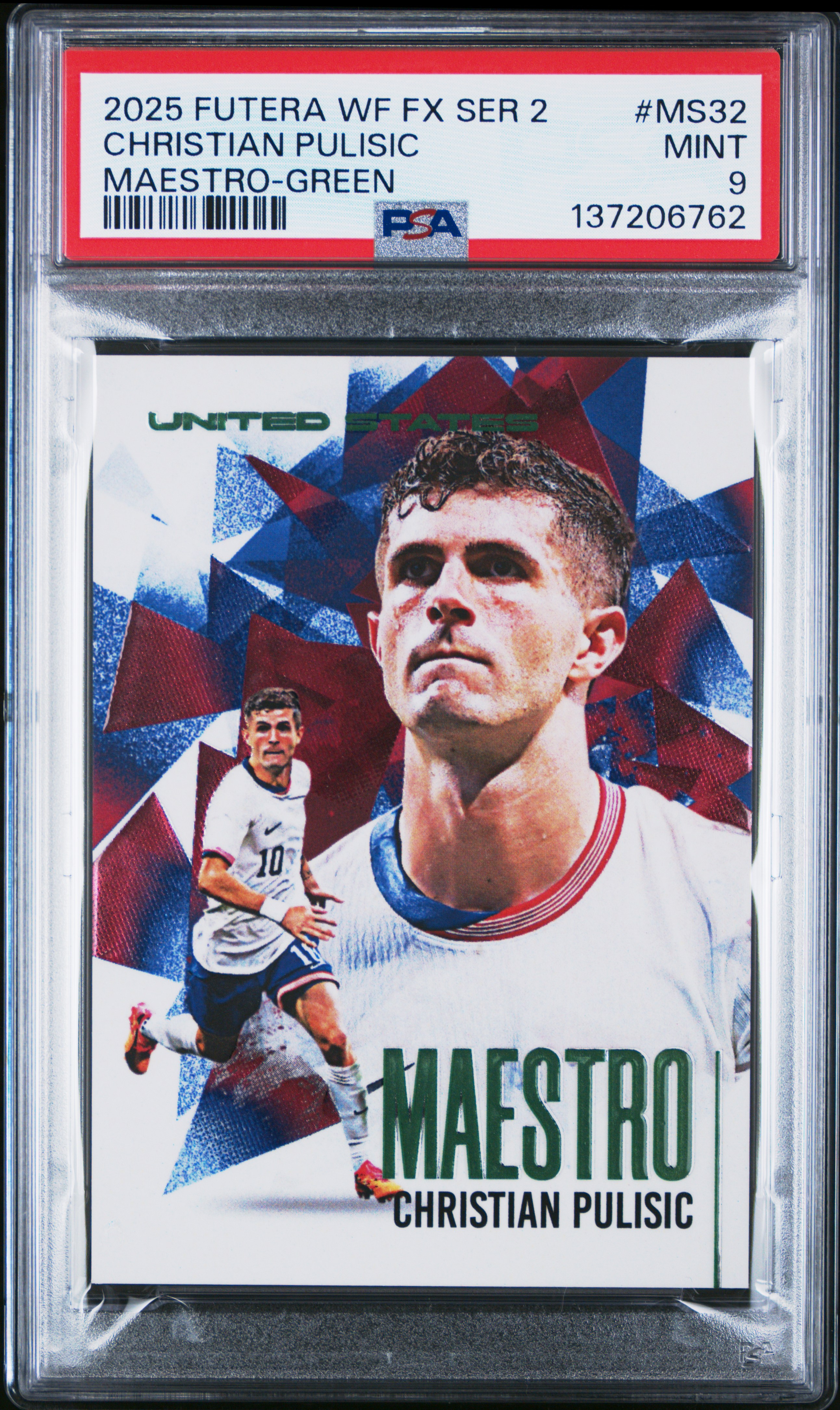 2025 #MS32 Christian Pulisic PSA 9 Futera World Football FX Series 2 Maestro