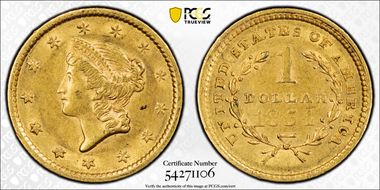 1854 G$1 Type 1 AU55