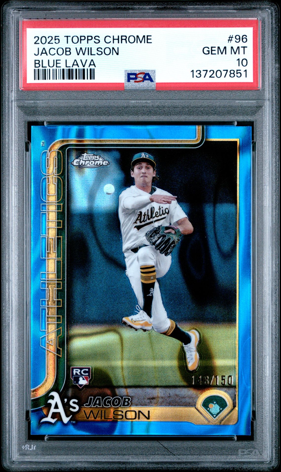 2025 Topps Topps Chrome BLUE LAVA #96 Jacob Wilson front