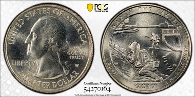 2019-W 25C War in the Pacific NP MS66