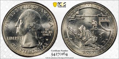 2019-W 25C War in the Pacific NP MS66