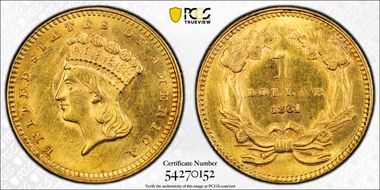 1861 G$1 MS63