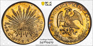 1897-Go RS 8 R Go80 MS62