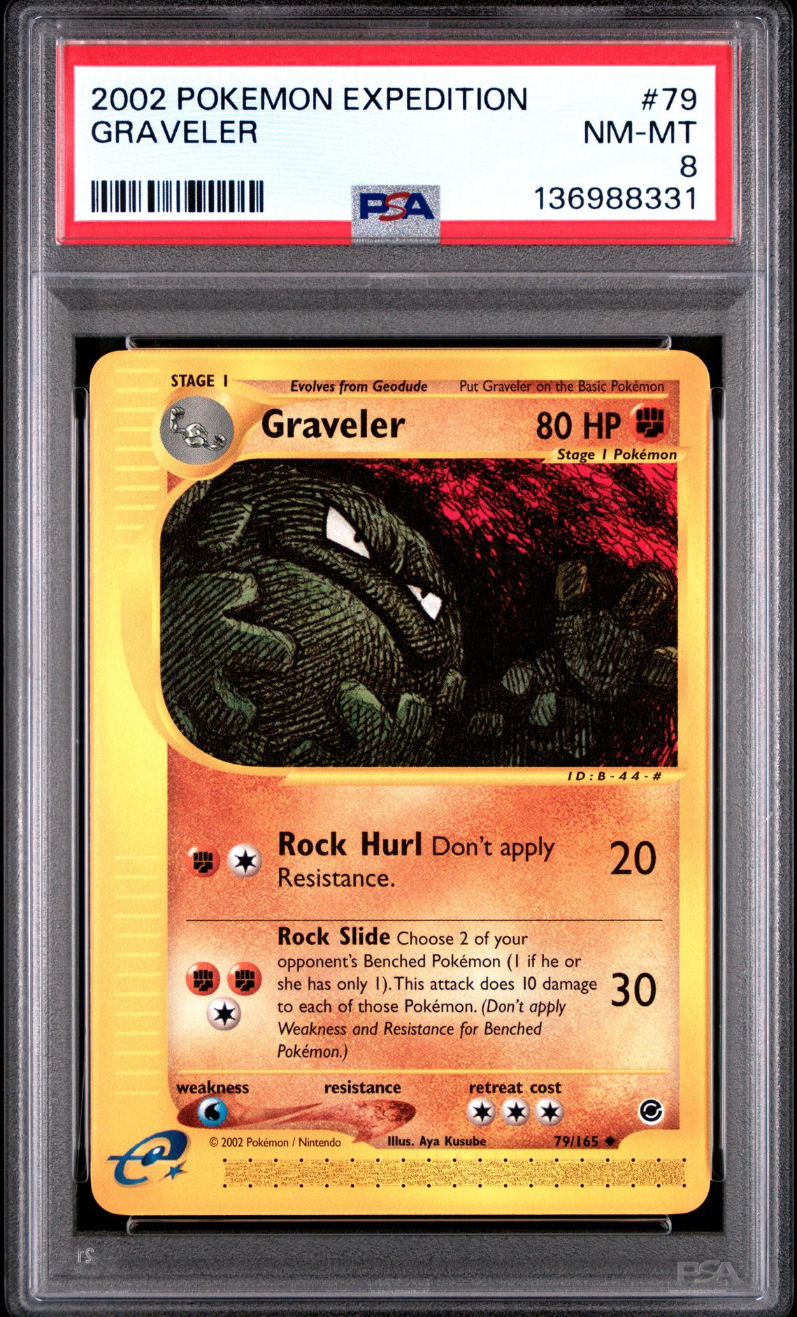 2002 Pokemon POKEMON EXPEDITION #79 Graveler front