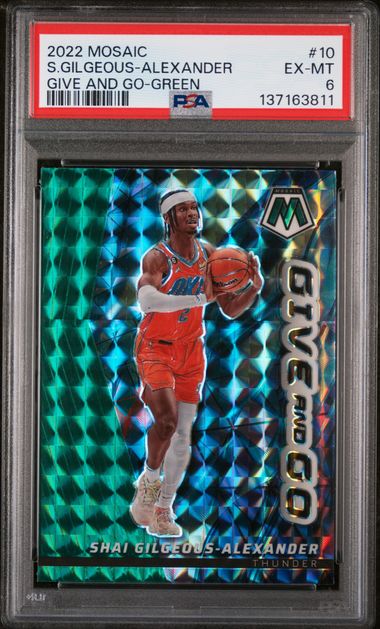 2022 Panini Mosaic Green #10 Shai Gilgeous-Alexander front