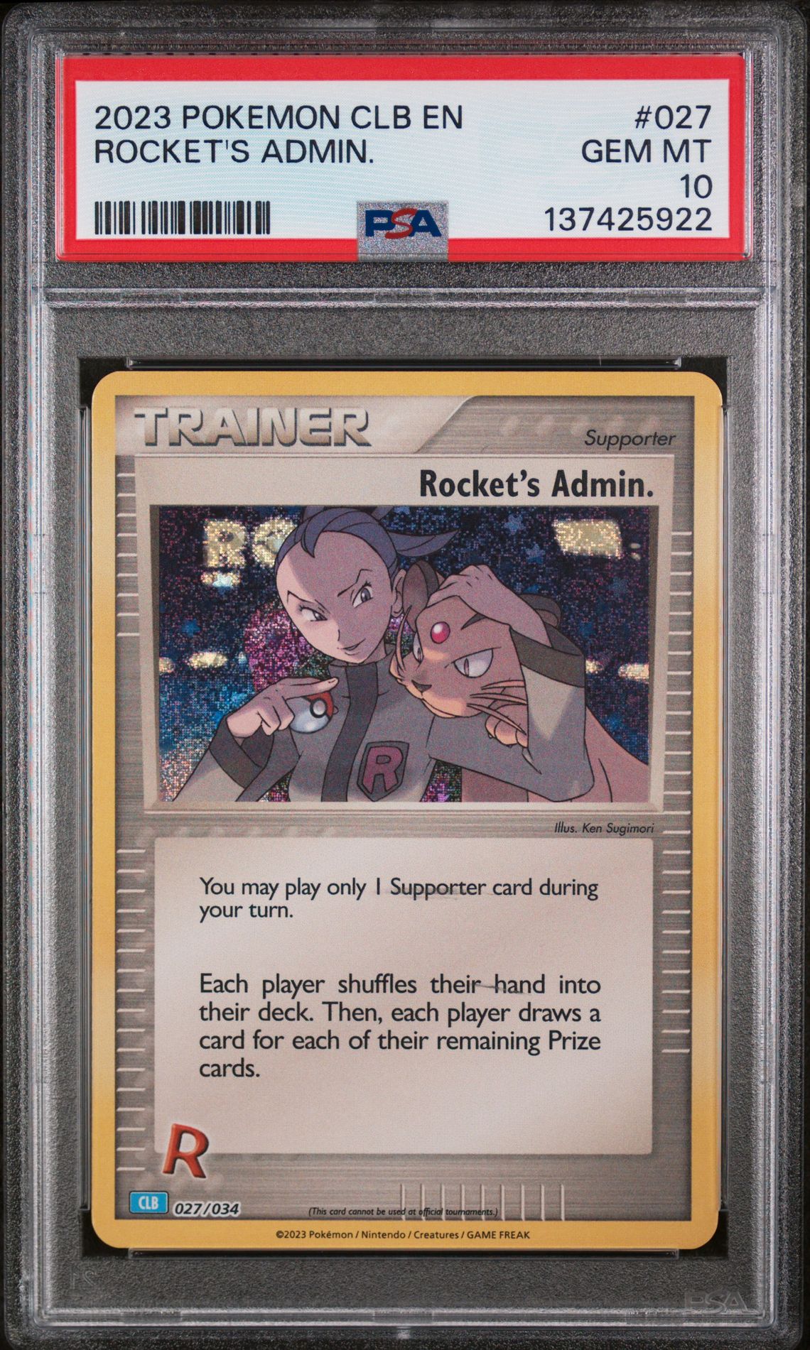 2023 Pokemon POKEMON CLB-TRADING CARD GAME CLASSIC BLASTOISE & SUICUNE EX DECK #027 Rocket's Admin. front