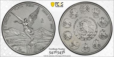 2019-Mo 2 Onza Libertad Ag - Antiqued SP70