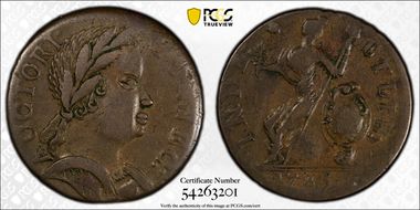 1785 CT 1/2P African Head, Miller 4.1-F.4 XF45BN