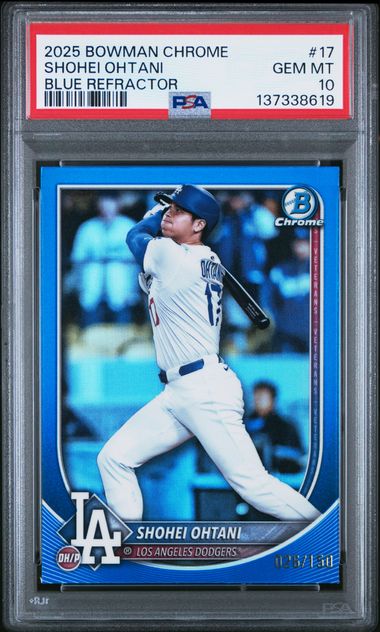 2025 Bowman BOWMAN CHROME BLUE REFRACTOR #17 Shohei Ohtani front