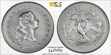 2024 Medal Flowing Hair Ag 230th Anniversary MS70