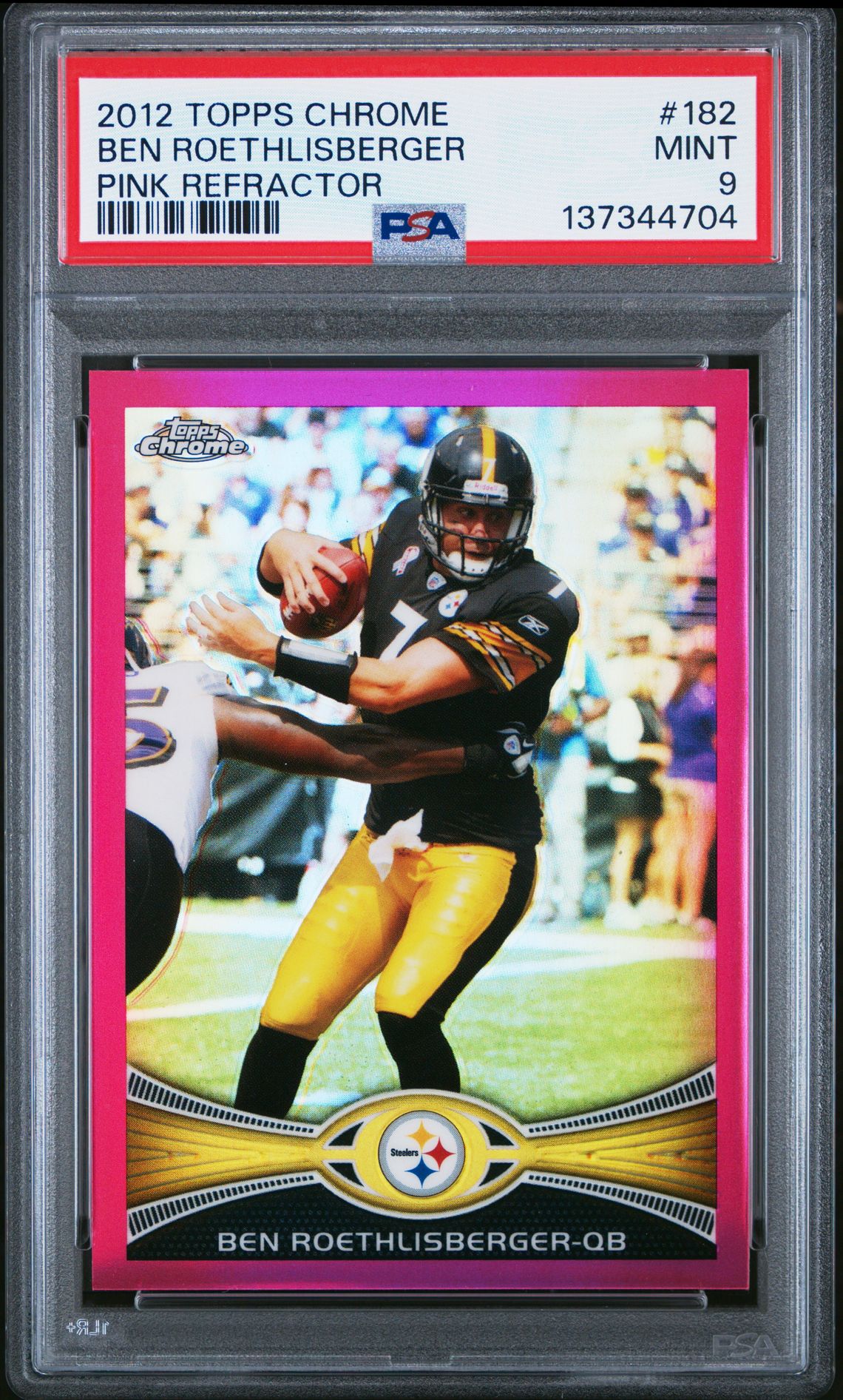 2012 Topps Chrome TOPPS CHROME ORANGE REFRACTOR #182 Ben Roethlisberger front