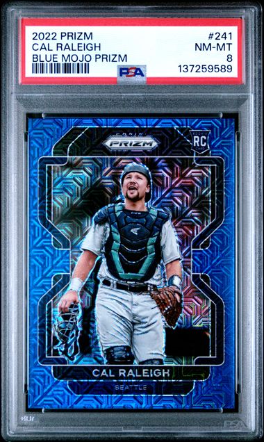 2022 Panini Prizm BLUE MOJO PRIZM #241 Cal Raleigh front
