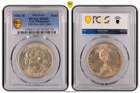 1936-M Peso Murphy-Quezon MS62