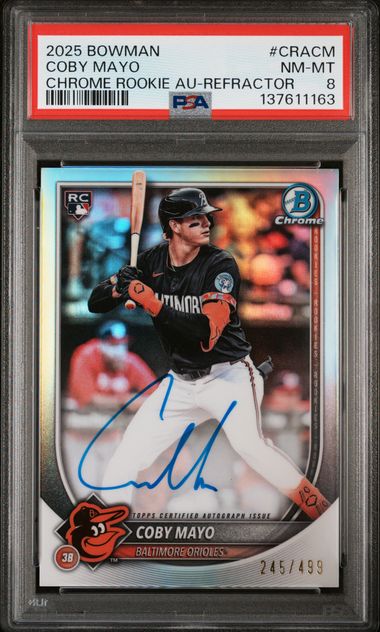 2025 Bowman Bowman Chrome Refractor #CRACM Coby Mayo front