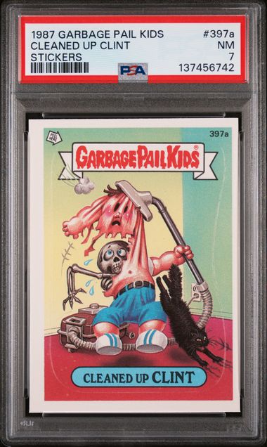 1987 Topps Garbage Pail Kids Series 10 STICKERS #397A Cleaned Up Clint front