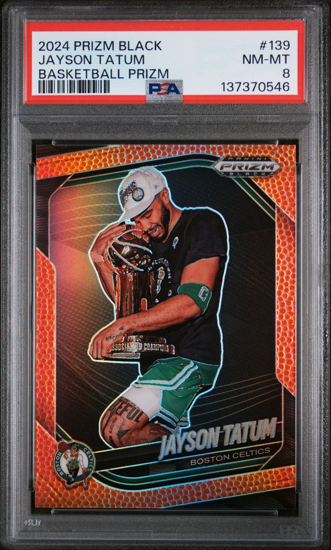 2024 Panini PANINI PRIZM BLACK BASKETBALL PRIZM #139 Jayson Tatum front