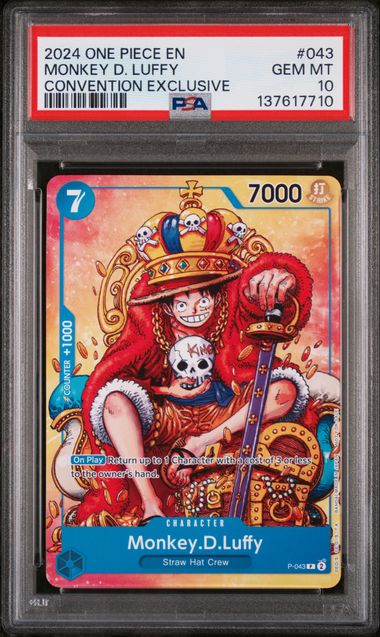 One Piece - 2024 Monkey D. Luffy Convention Exclusive #043 English PSA 10 Fair Drop Entry
