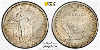 1917 25C Type 1 AU58FH