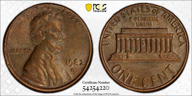 1982-D 1C Bronze AU53BN