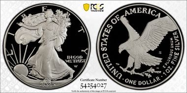2025-S $1 Silver Eagle First Strike PR70DCAM