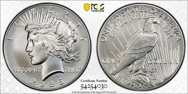 2025 $1 Peace Dollar First Strike MS69