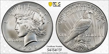 2025 $1 Peace Dollar First Strike MS69