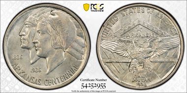 1938 50C Arkansas MS66