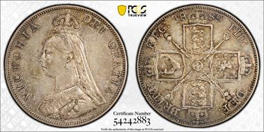 1889 Dbl Fl S-3923 AU55