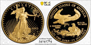 1993-P $25 Gold Eagle PR69DCAM