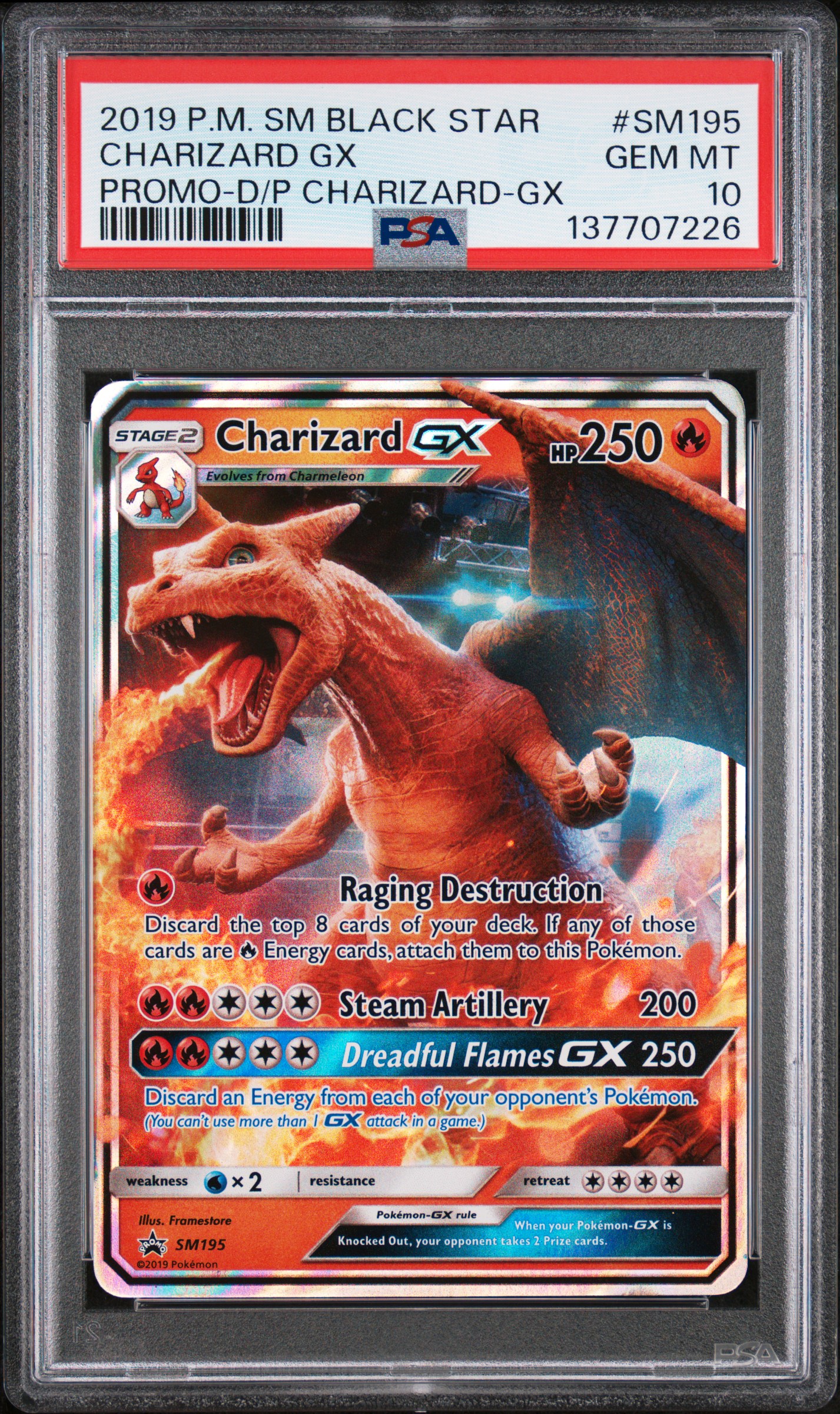 2019 POKEMON SM BLACK STAR PROMO TCG Cards CHARIZARD GX #SM195