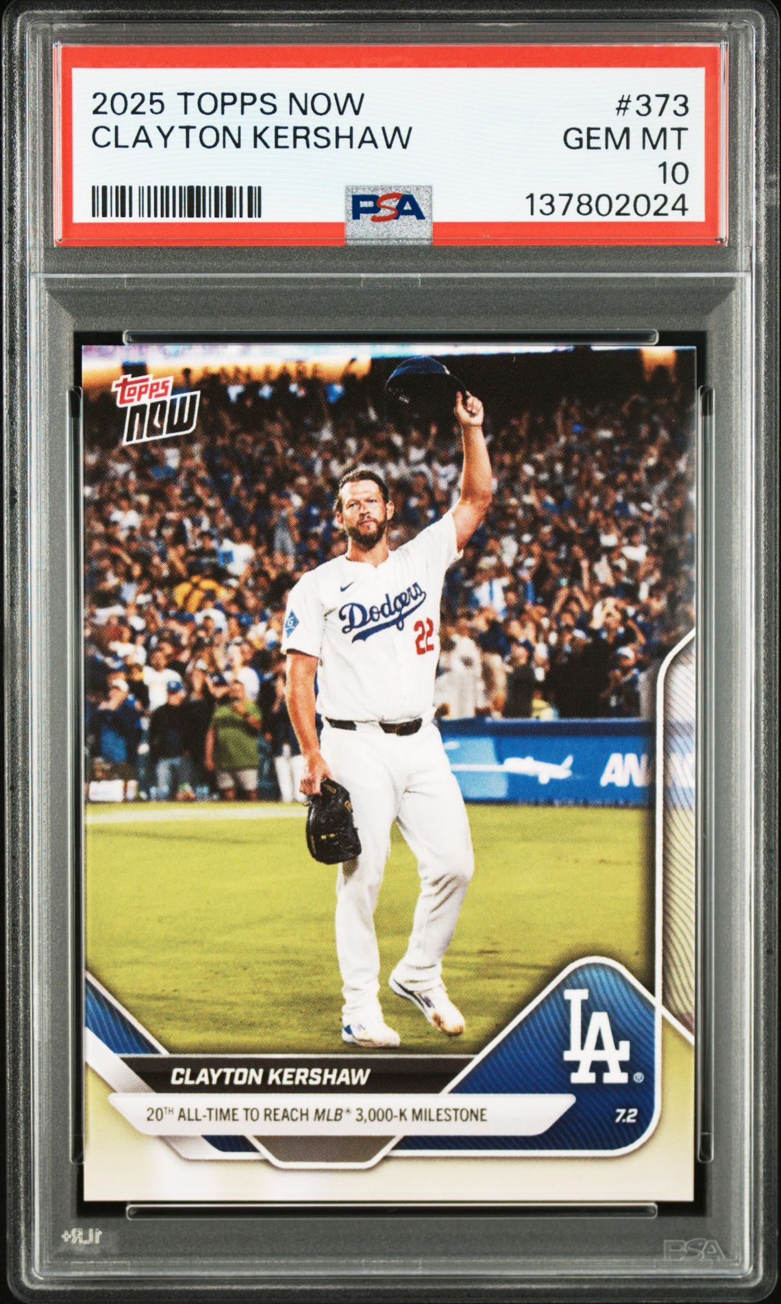 2025 Topps Now TOPPS NOW #373 Clayton Kershaw front