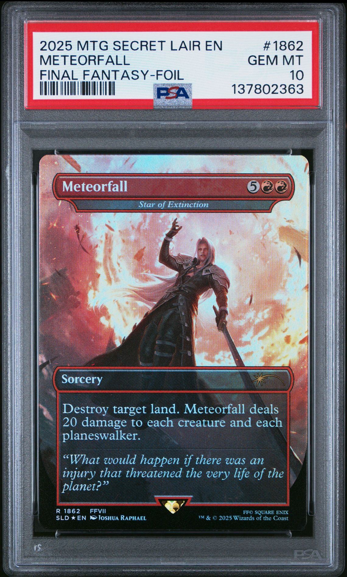 2025 MTG MAGIC THE GATHERING SECRET LAIR DROP Foil #1862 Meteorfall front