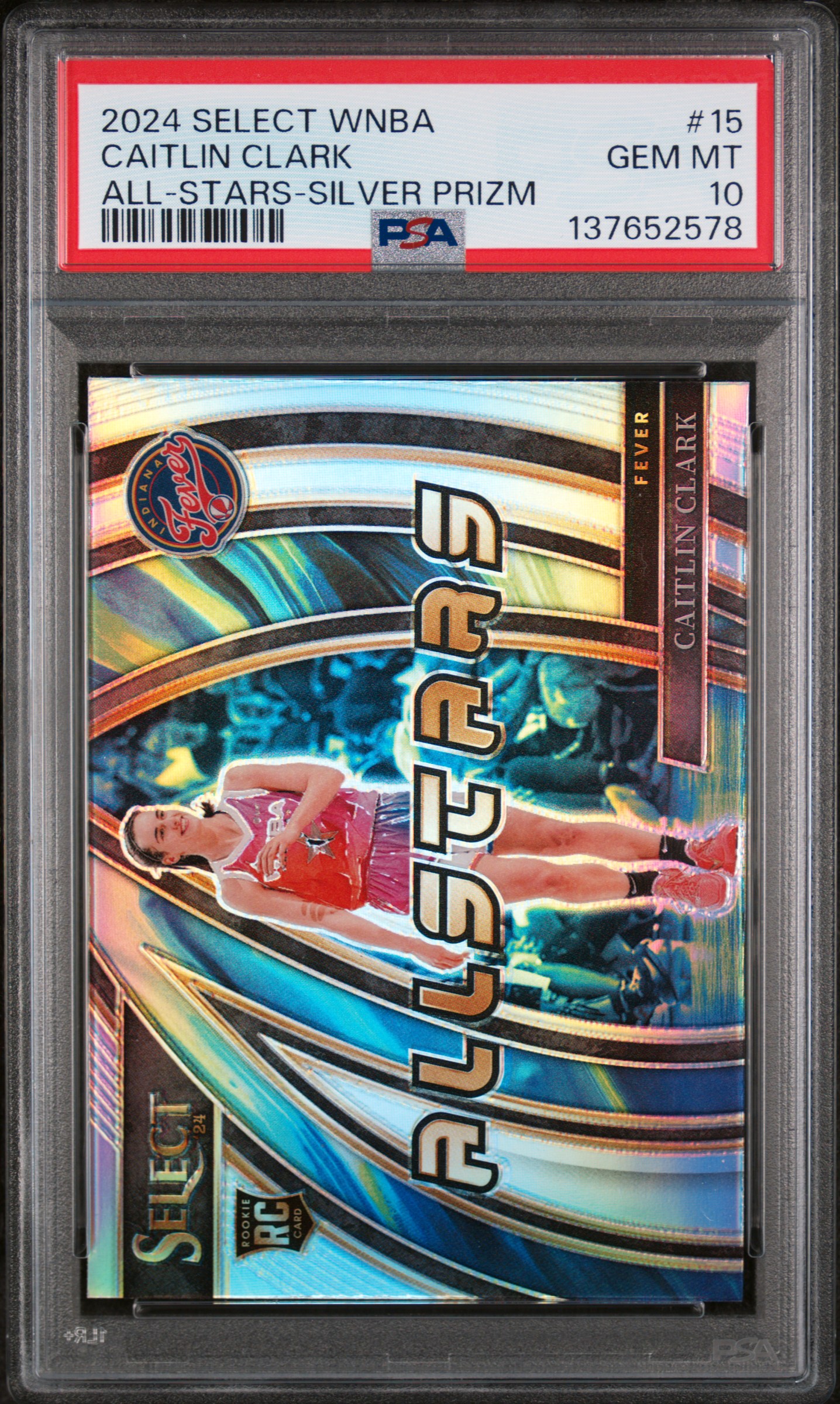 2024 Panini Select Wnba All-Stars STARS-SILVER PRIZM #15 Caitlin Clark front