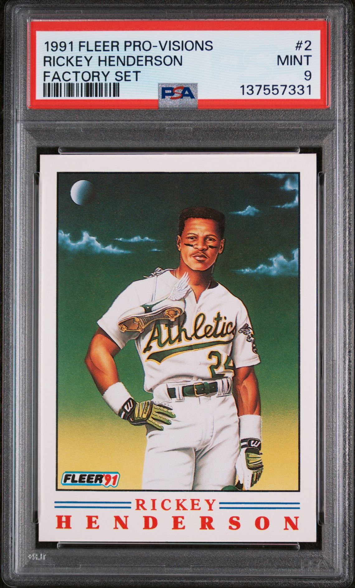1991 Fleer FLEER PRO-VISION FACTORY SET #2 Rickey Henderson front