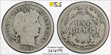 1914-D 10C G6