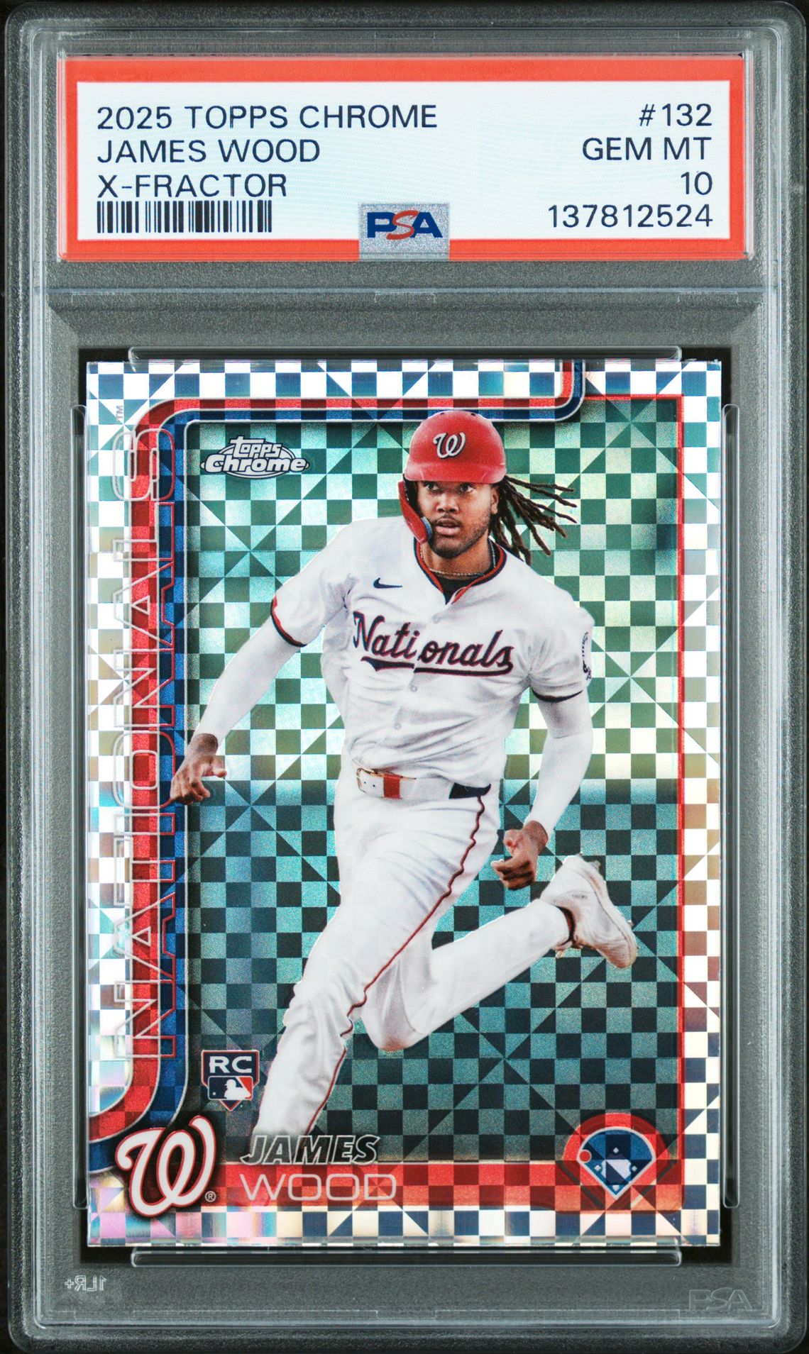 2025 Topps TOPPS CHROME X-FRACTOR #132 James Wood front