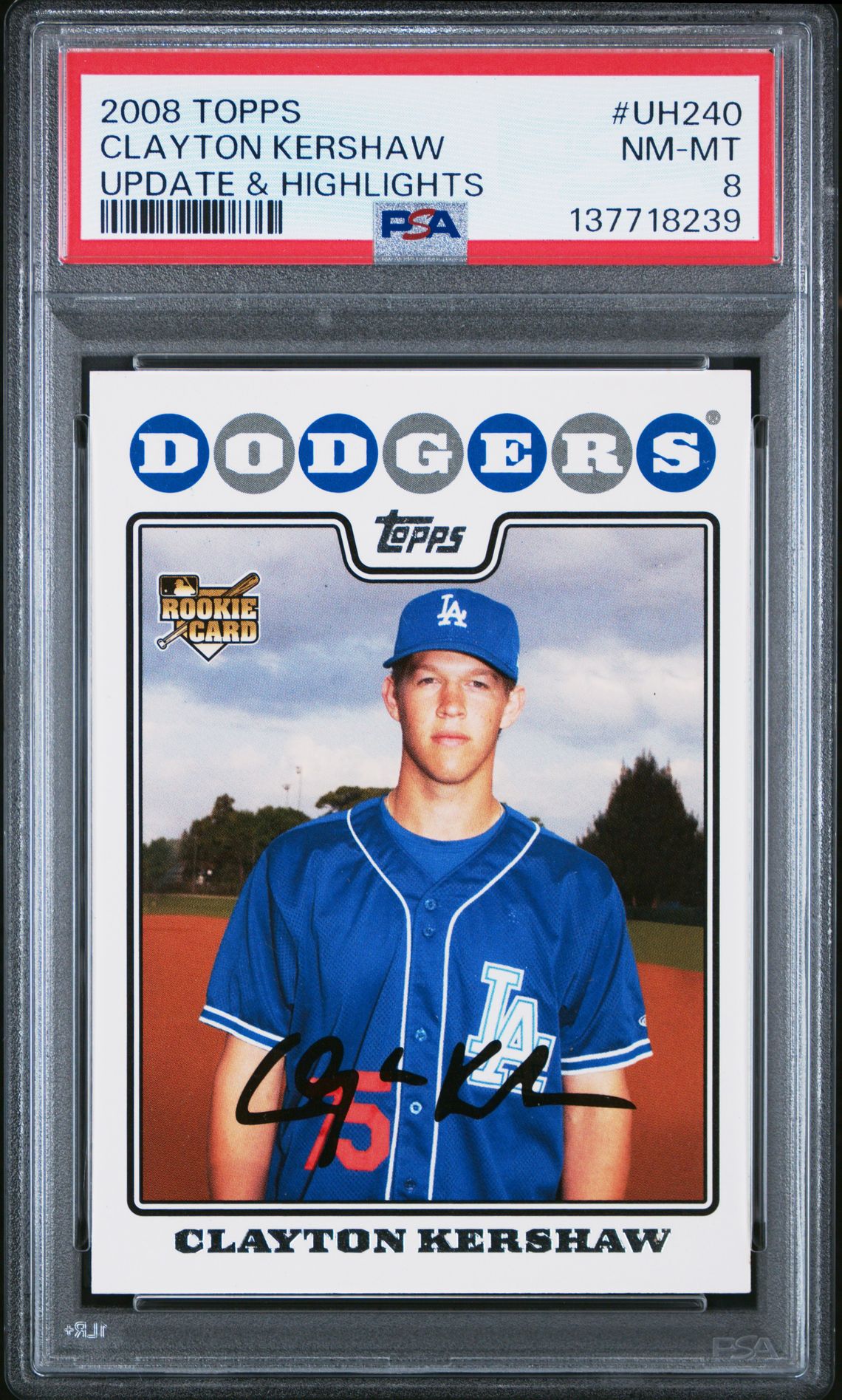 2008 Topps Update & Highlights Clayton Kershaw #Uh240 (Update & Highlights) Nm-Mt 8 front