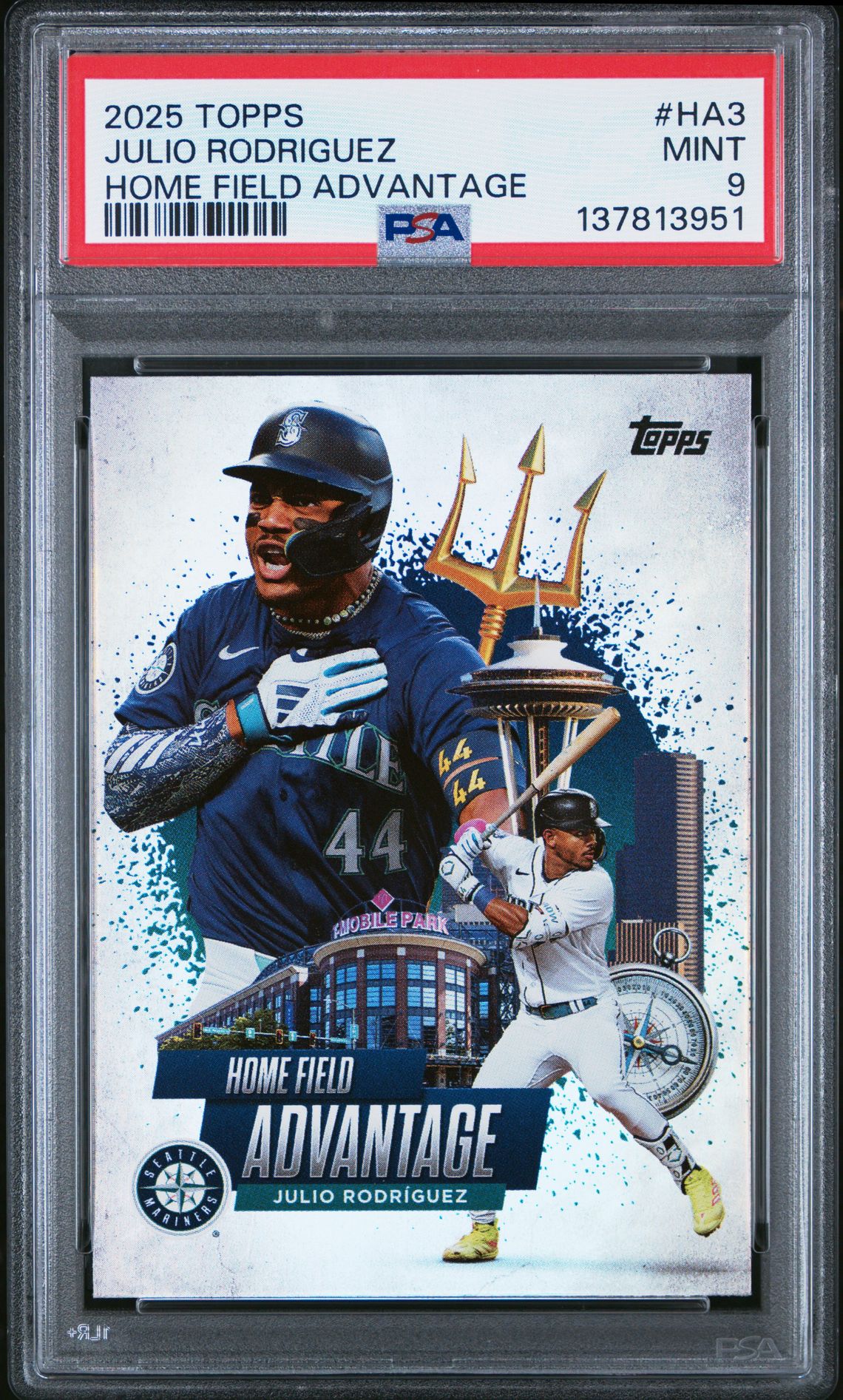 2025 Topps Home Field Advantage Julio Rodriguez #Ha3 Mint 9 front